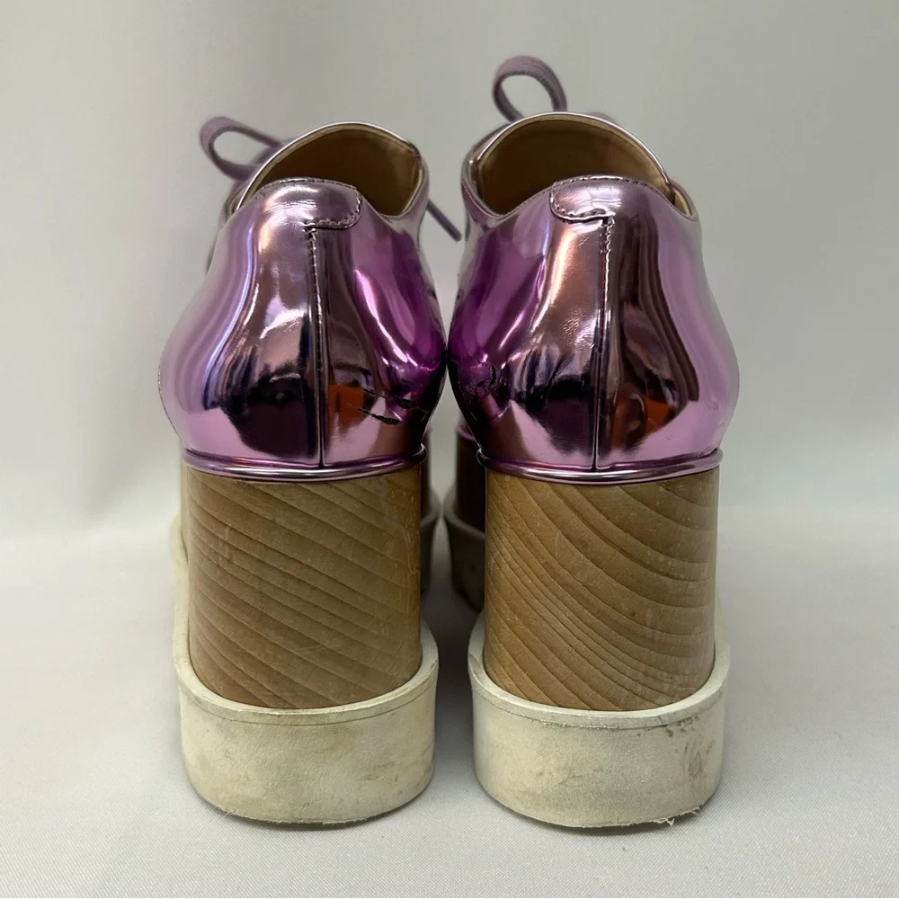 Stella McCartney Elyse Metallic Pink Platform Size 8 / 38 - Picture 5 of 15
